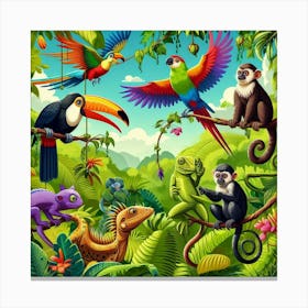 Tropical Jungle 1 Canvas Print