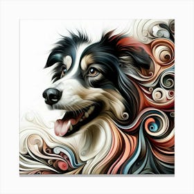 Abstract Dog Painting Canvas Print