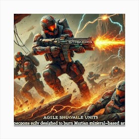 Phoenix Strikers Burning Through Armor Canvas Print