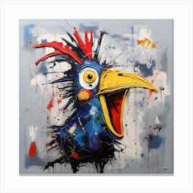 Crazy Rooster 8 Canvas Print
