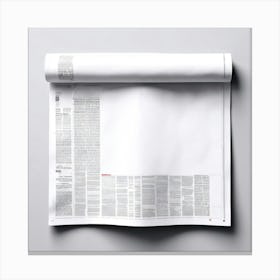 Mock Up Blank Newspaper Open Spread Broadsheet Tabloid Printable Customizable Template U (5) Canvas Print