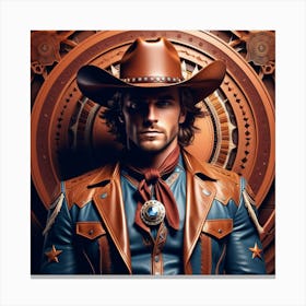 Cowboy In Hat 13 Canvas Print
