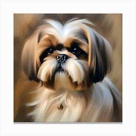 Shih Tzu Painting Canvas Print