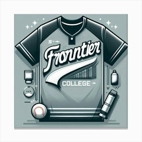 Frontier College Baseball Jersey Canvas Print