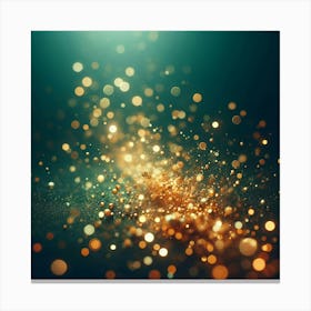 Abstract Golden Light Bokeh Background Canvas Print