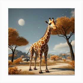 Default Default Retro Giraffe For Defferent Seasons Aestethic 0 Canvas Print