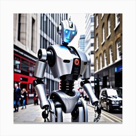 Robot In London 3 Canvas Print