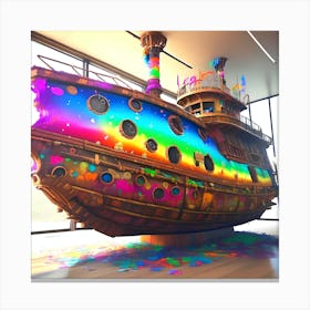 Rainbow Ship Canvas Print