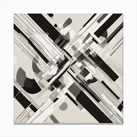 Abstract Black And White Painting Canvas Print