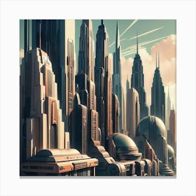 Futuristic City 34 Canvas Print