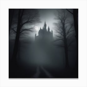 Dark Castle In The Woods Canvas Print