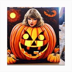 Taylor Swift Pumpkin 4 Canvas Print