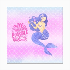 Morivational Mermaid Canvas Print