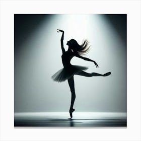 Ballerina Silhouette Canvas Print