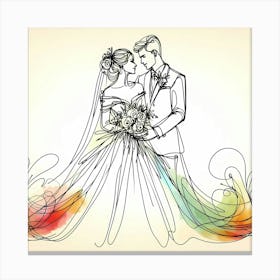 Creative Love And Relationship Illustration 70 Canvas Print