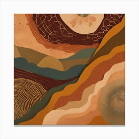 Abstract Earth Toned Print Designs (2) Canvas Print