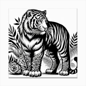 Illustration Tiger 3 Canvas Print