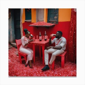 Coca Cola Couple 1 Canvas Print