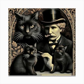 Black Cats 1 Canvas Print