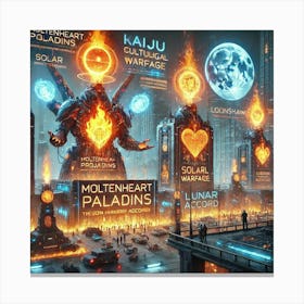 A Futuristic Science Fiction Depiction Of Moltenhe Canvas Print