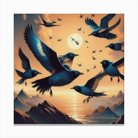 Birds In Flight Canvas Print