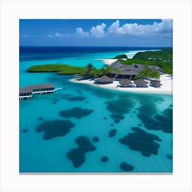 Resort In The Maldives Canvas Print