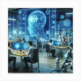 Futuristic Office 5 Canvas Print