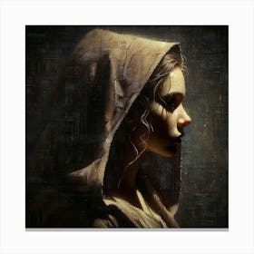 Woman In A Hood 1 Canvas Print