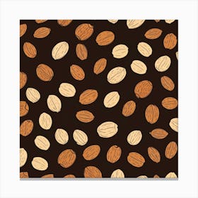 Nut Pattern Art Print Canvas Print