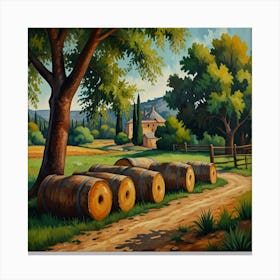 Rustic Romance Painting Inspired By Paul Cezanne Art P 0 Canvas Print