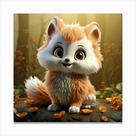 Cute Fox 30 Canvas Print