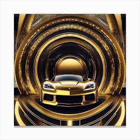 Golden Sports Car 10 Canvas Print