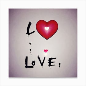 Love Love Love 3 Canvas Print