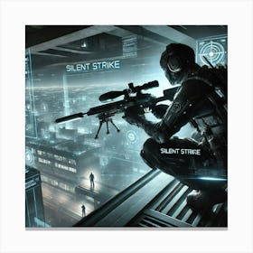 Sci Fi Silent Strike Nightwatch Sniper 1024x1024 Canvas Print