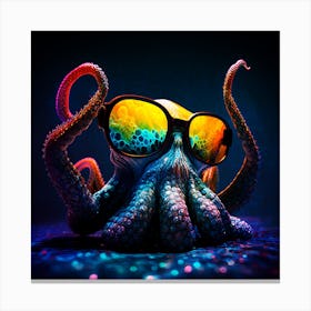 Disco Octopus Canvas Print