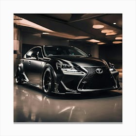 Beautiful Black Toyota Lexus With Full Body Kit Canvas Print