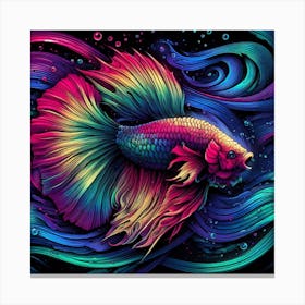 Fighter Fish 3 Canvas Print