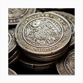 British Coins Canvas Print