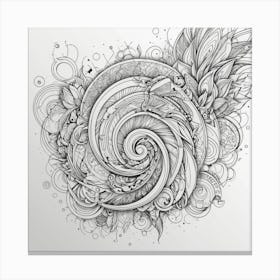 Spiral Doodle Canvas Print