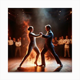 Dancers On Fire 1 Canvas Print