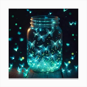 Glow In The Dark Butterflies Canvas Print