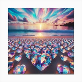 Heart Shaped Diamonds Canvas Print