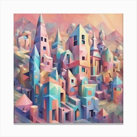 Polygon City Canvas Print