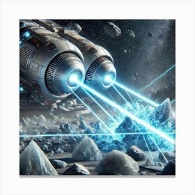 Ice Cutting Lasers Ship Weapons Canvas Print