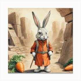 Rabbit In The Desert 3 Canvas Print