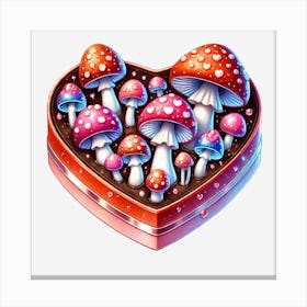 Heart Of Mushrooms 1 Canvas Print