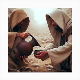 Jesus And John The Baptist Canvas Print