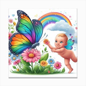 Baby, Schmetterlinge 15 Canvas Print