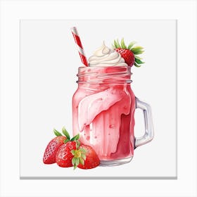 Strawberry Milkshake 17 Canvas Print