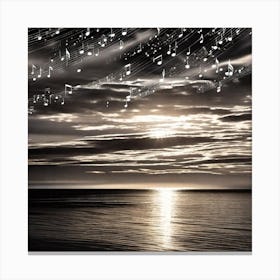 Music Notes In The Sky 3 Canvas Print